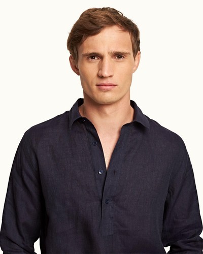 Orlebar brown percy linen - percy, navy