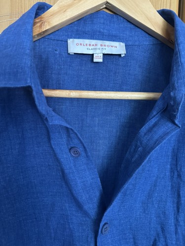 Orlebar brown 100 linen - linen, blue