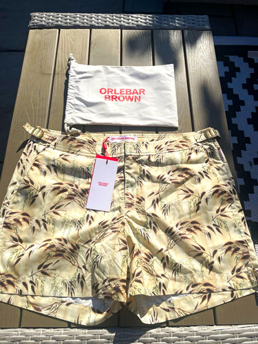 Orlebar brown men - brown, floral